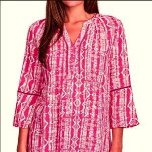 NWT Gloria Vanderbilt Nova Shirt tribal weaving pattern sz Medium